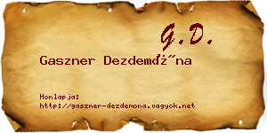 Gaszner Dezdemóna névjegykártya